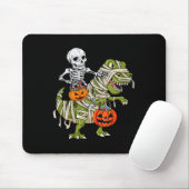 Skeletspleetspier Dinosaur T Rex Halloween Fun Muismat (Met muis)