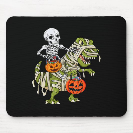 Skeletspleetspier Dinosaur T Rex Halloween Fun Muismat (Voorkant)