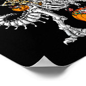 Skeletspleetspier Dinosaur T Rex Halloween Fun Poster (Hoek)