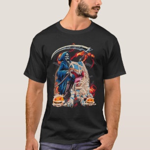Skeletspleetspier Dinosaur T Rex Halloween Fun T-shirt