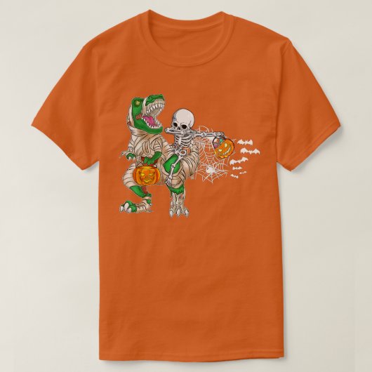 Skeletspleetspier Dinosaur T rex Halloween Fun T-shirt (Design voorkant)