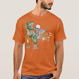 Skeletspleetspier Dinosaur T rex Halloween Fun T-shirt
