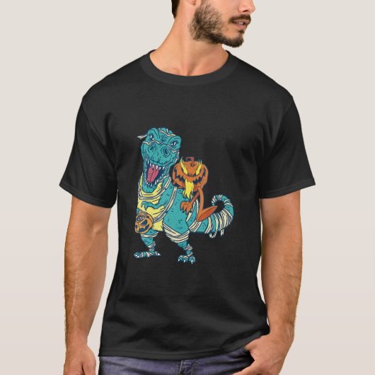 Skeletspleetspier Dinosaur T Rex Halloween Fun T-shirt (Voorkant)