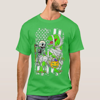 Skeletspleetspier Dinosaur T rex Halloween Fun T-shirt