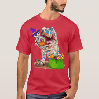 Skeletspleetspier Dinosaur T rex Halloween Fun T-shirt
