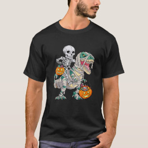 Skeletspleetspier Dinosaur T Rex Halloween Fun T-shirt