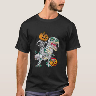 Skeletspleetspier Dinosaur T Rex Halloween Fun T-shirt