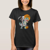 Skeletspleetspier Dinosaur T Rex Halloween Fun T-shirt (Voorkant)