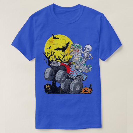 Skeletspleetspier Dinosaur T Rex Halloween Fun T-shirt (Design voorkant)