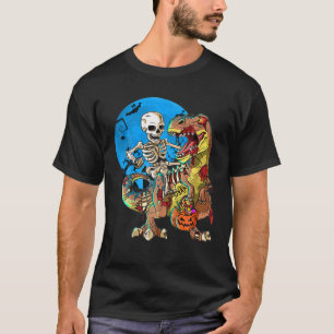 Skeletspleetspier Dinosaur T Rex Halloween Fun T-shirt