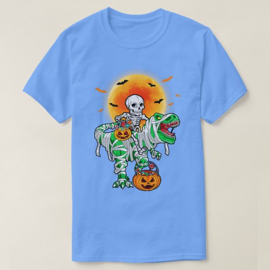 Skeletspleetspier Dinosaur T Rex Halloween Fun T-shirt (Design voorkant)