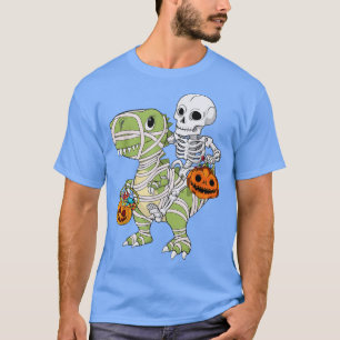 Skeletspleetspier Dinosaur T rex Halloween Fun T-shirt