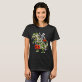Skeletspleetspier Dinosaur T rex Halloween Fun T-shirt (Voorkant volledig)