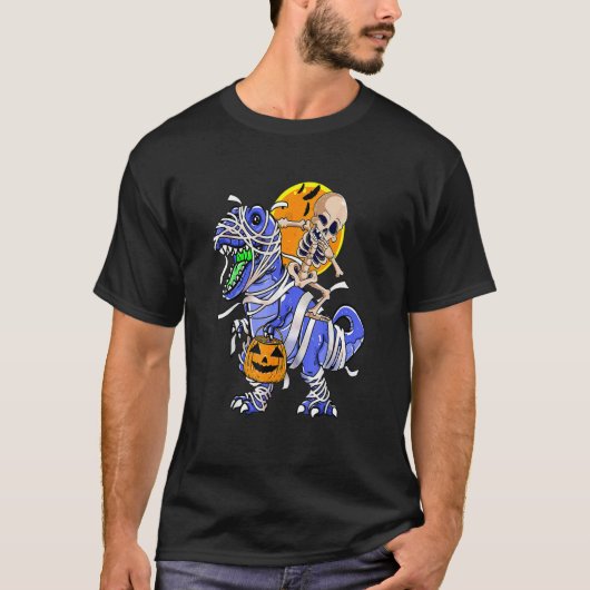 Skeletspleetspier Dinosaur T rex Halloween Fun T-shirt (Voorkant)