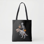 Skeletspleetspier Dinosaur T rex Halloween Fun Tote Bag (Voorkant)