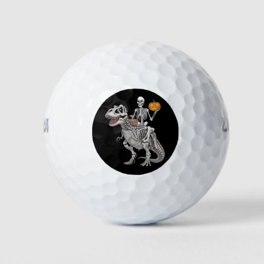 Skeletspleetspier Dinosaur T rex Halloween Golfballen (Voorkant)