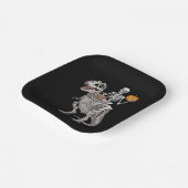 Skeletspleetspier Dinosaur T rex Halloween Papieren Bordje (Gebogen)