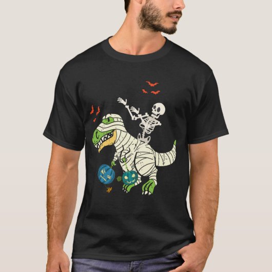 Skeletspleetspier Dinosaur T rex Halloween T-shirt (Voorkant)