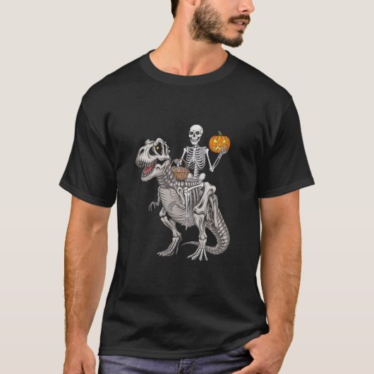 Skeletspleetspier Dinosaur T rex Halloween T-shirt (Voorkant)