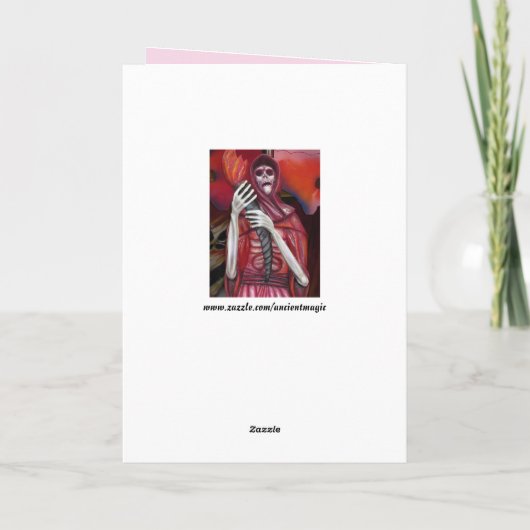 skeletspook-wenskaart kaart (Achterkant)