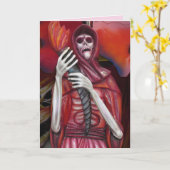 skeletspook-wenskaart kaart (Gele Bloem)