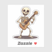 Skeletspuitgitaar Sticker (Vel)