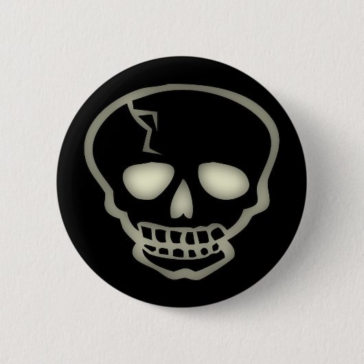 Skeletsschedel Buttonnen Ronde Button 5,7 Cm (Voorkant)