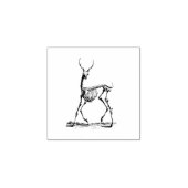  skeletstempel, gotisch hertengewei rubberstempel (Afrduk)