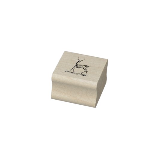  skeletstempel, gotisch hertengewei rubberstempel (Stempel)