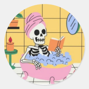 Skeletsticker Ronde Sticker