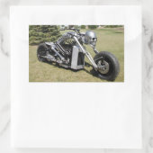 Skeletstijlmotorsticker Rechthoekige Sticker (Tas)