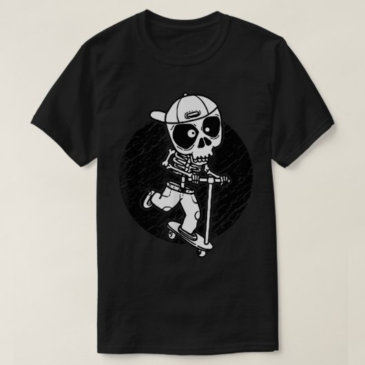 Skeletstunt scooter scooter t-shirt (Design voorkant)