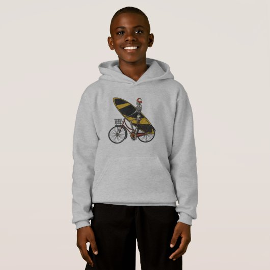 Skeletsurfer met surfbord (Voorkant volledig)