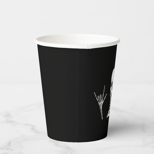 Skelettekens ZILY ("Ik hou van je") in ASL. Papieren Bekers (Rechts)