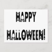 Skelettekst Halloween Briefkaart (Voorkant)
