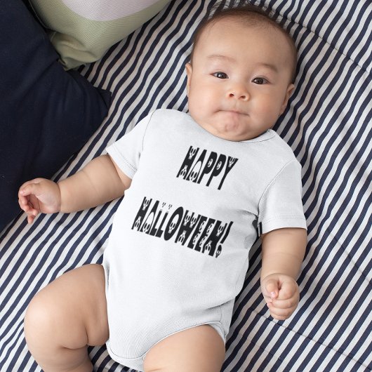 Skelettekst Halloween Romper