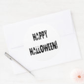 Skelettekst Halloween Ronde Sticker (Envelop)