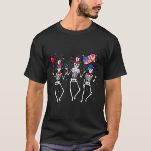 Skeletten 4 juli Grappige Onafhankelijkheidsdag 1 T-shirt