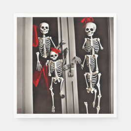 Skeletten aan de deur - Papierluiers Servet