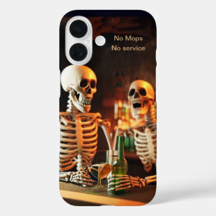 Skeletten aan een bar iPhone 16 hoesje
