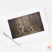 Skeletten aangepaste tekst stickers (Envelop)