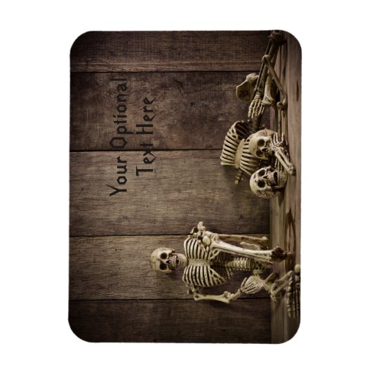 Skeletten aangepaste tekstmagneet magneet (Verticaal)