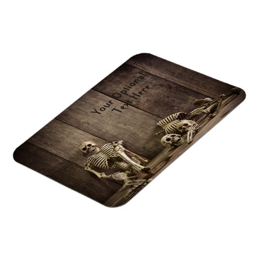 Skeletten aangepaste tekstmagneet magneet (Linkerzijde)