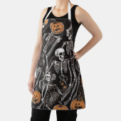 Skeletten All-Over Print Schort, Medium Schort (Insitu)