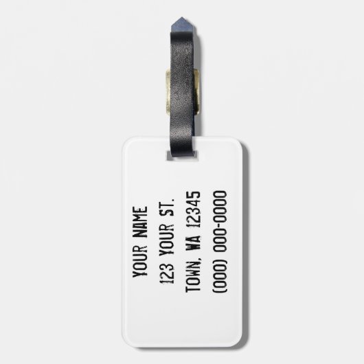 Skeletten Bagagelabel (Achterkant verticaal)