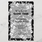 Skeletten Budget Halloween Uitnodigingen (Voorkant)