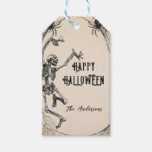  Skeletten Cocktails Spin Halloween Party Cadeaulabel (Voorkant)