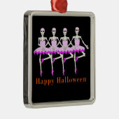 Skeletten Dansende ballet "Happy Halloween" Metalen Ornament (Rechts)