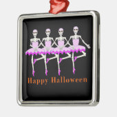 Skeletten Dansende ballet "Happy Halloween" Metalen Ornament (Links)