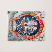 Skeletten dansende Tibetaanse boeddhistische kunst Legpuzzel (Horizontaal)